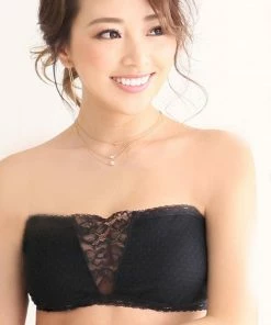 Aimerfeel Polka Dot Lace Bandeau Bralette BRAS