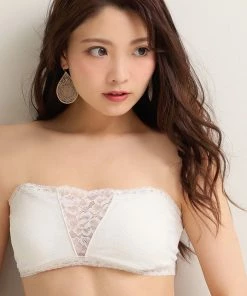 Aimerfeel Polka Dot Lace Bandeau Bralette BRAS