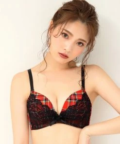 Aimerfeel BRAS Wireless Maximum Boost Bra CHOMORI BRA(R) In Tartancheck