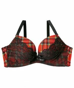 Aimerfeel BRAS Wireless Maximum Boost Bra CHOMORI BRA(R) In Tartancheck