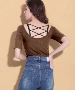 Aimerfeel Sexy Back Lace Up Wireless Maximum Boost Bra CHOMORI BRA(R)