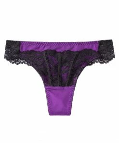 Aimerfeel Blocking Lace Thong Panty