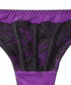 Aimerfeel Blocking Lace Thong Panty