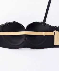 Aimerfeel BRAS Strapless Maximum Boost Bra CHOMORI BRA(R) Demi Bra With Flower Lace