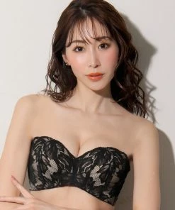 Aimerfeel BRAS Strapless Maximum Boost Bra CHOMORI BRA(R) Demi Bra With Flower Lace