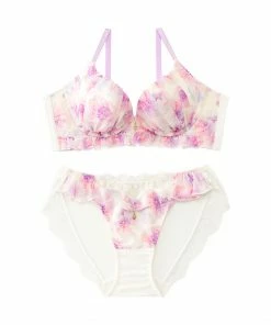 Aimerfeel "Melt-flower" Lacy Bra & Panty With Side Support BRAS