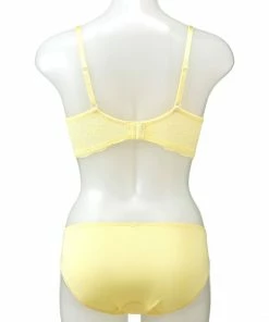 Aimerfeel BRAS Mimosa Flower Lacy Bra & Panty With Side Support