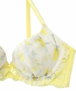 Aimerfeel BRAS Mimosa Flower Lacy Bra & Panty With Side Support