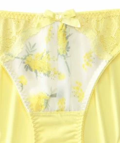 Aimerfeel BRAS Mimosa Flower Lacy Bra & Panty With Side Support