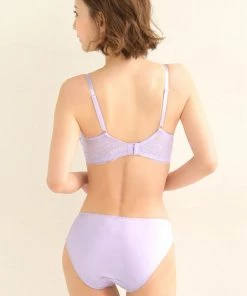 Aimerfeel BRAS Mimosa Flower Lacy Bra & Panty With Side Support