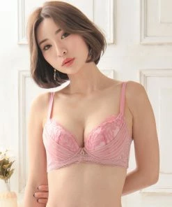 Aimerfeel Lace Jewelry Bra & Panty With Side Support BRAS