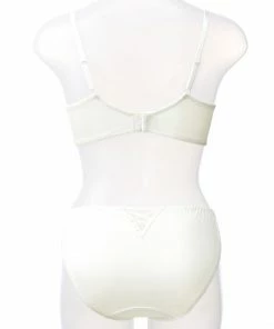 Aimerfeel Embroidered Floral Lace Bra & Panty With Side Support