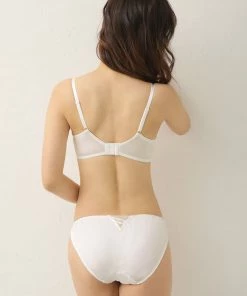 Aimerfeel Embroidered Floral Lace Bra & Panty With Side Support