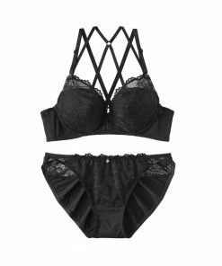 Aimerfeel Criss-cross Open Back Bra & Panty BRAS