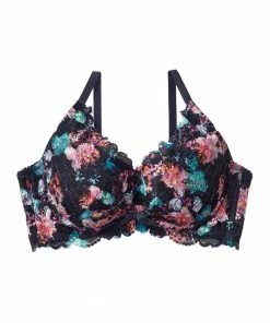 Aimerfeel Flower Lace Side Slimming Lacy Push-Up Bra BRAS