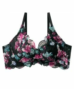 Aimerfeel Flower Lace Side Slimming Lacy Push-Up Bra BRAS