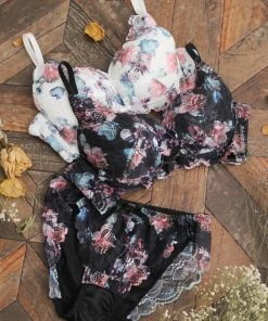 Aimerfeel Flower Lace Side Slimming Lacy Push-Up Bra BRAS