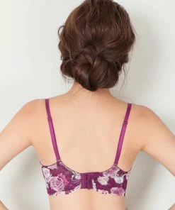 Aimerfeel Side Slimming Lacy Push-Up Bra In Rose Print