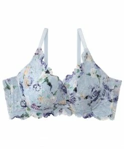 Aimerfeel Side Slimming Lacy Push-Up Bra In Rose Print