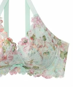 Aimerfeel Jolie Flower Lace Side Slimming Lacy Push-Up Bra (FGH Cup) BRAS