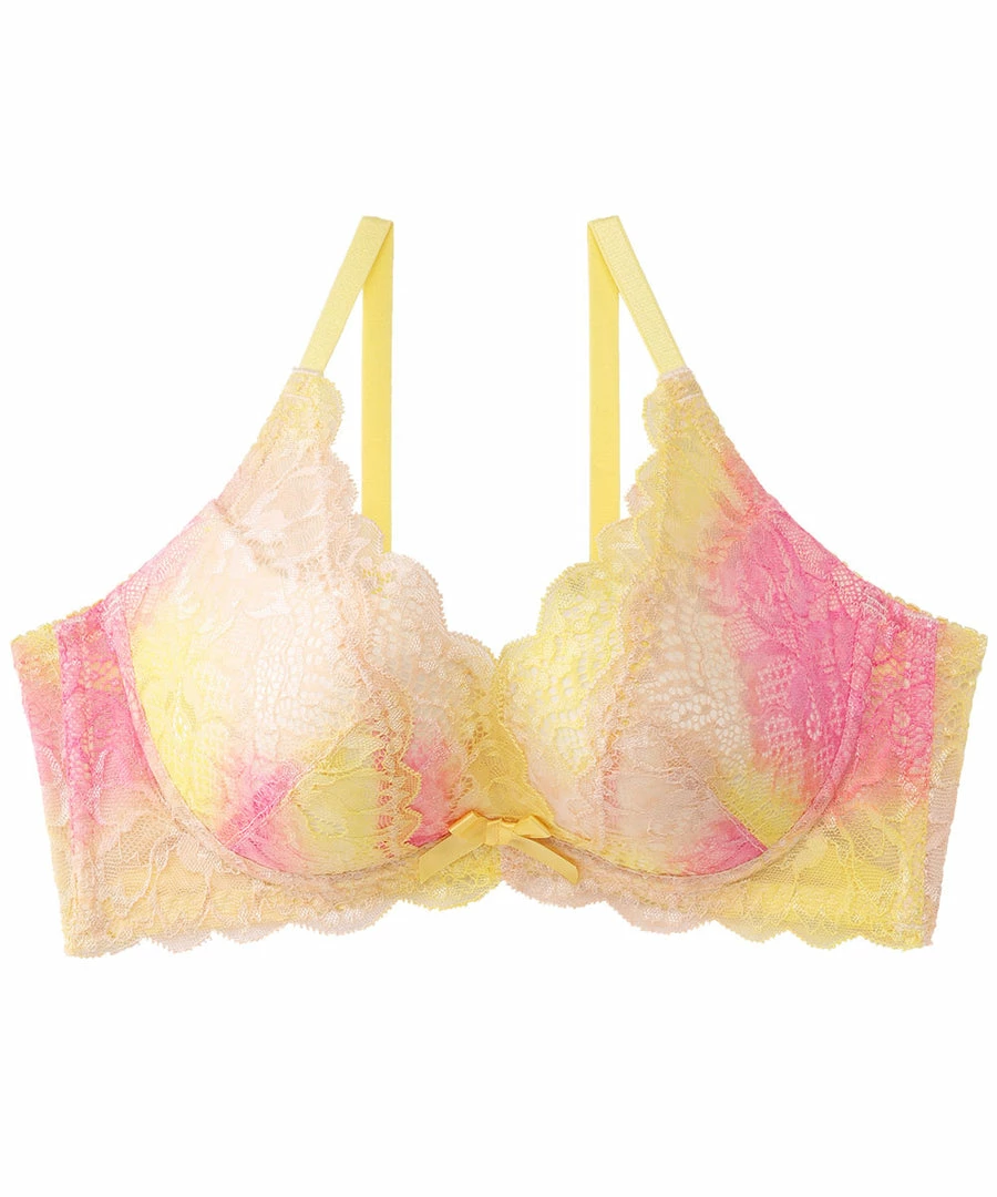 Aimerfeel Gradient Color Lace Side Slimming Lacy Push-Up Bra