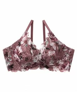 Aimerfeel BRAS Mature Flower Side Slimming Lacy Push-Up Bra