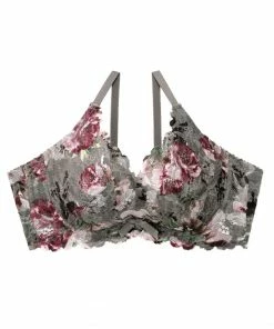 Aimerfeel BRAS Mature Flower Side Slimming Lacy Push-Up Bra