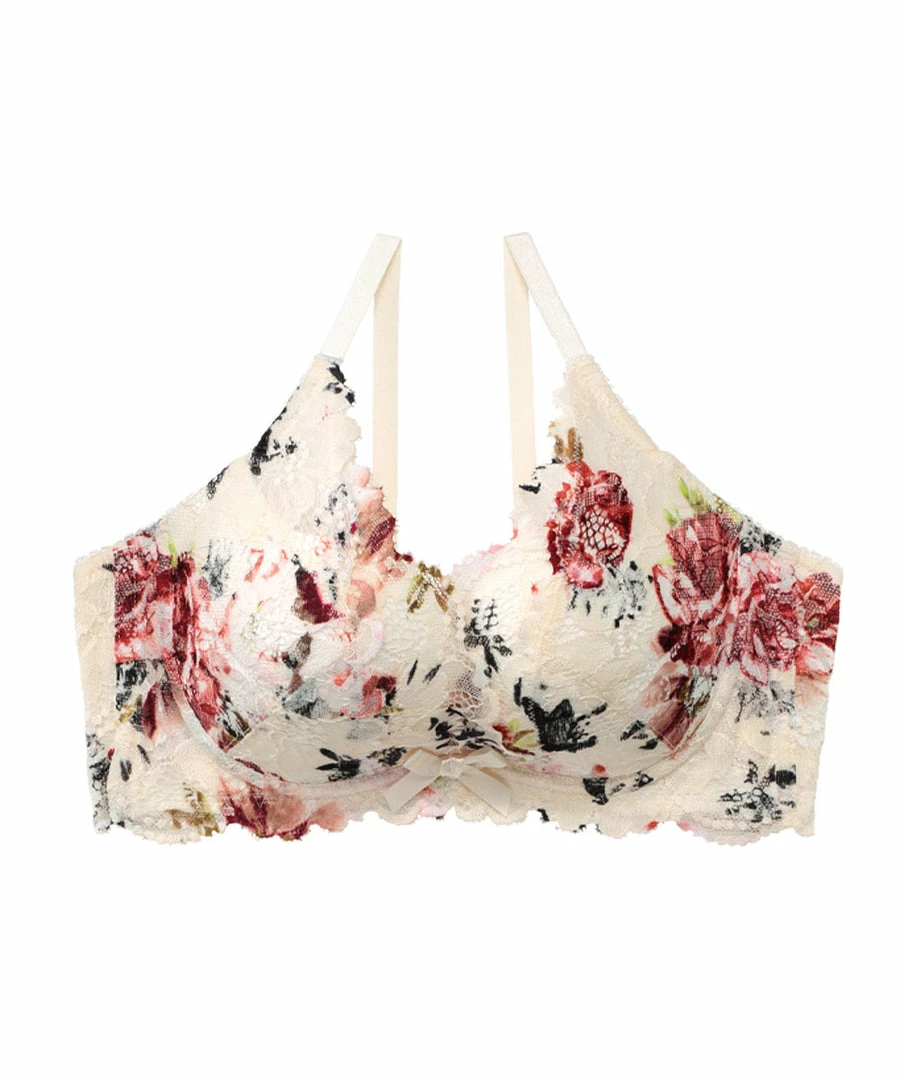 Aimerfeel BRAS Mature Flower Side Slimming Lacy Push-Up Bra