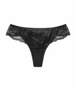 Aimerfeel Satin Lace Thong Panty PANTIES