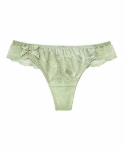 Aimerfeel Satin Lace Thong Panty PANTIES
