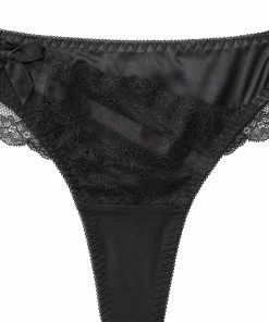Aimerfeel Satin Lace Thong Panty PANTIES