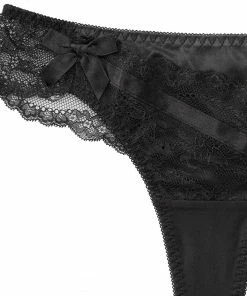Aimerfeel Satin Lace Thong Panty PANTIES