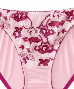 Aimerfeel Embroidery Flower Print Bikini Panty