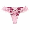 Aimerfeel Embroidery Flower Print Thong Panty PANTIES