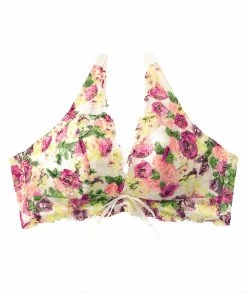 Aimerfeel Flower Lace-Up Side Support Bra BRAS