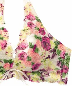 Aimerfeel Flower Lace-Up Side Support Bra BRAS