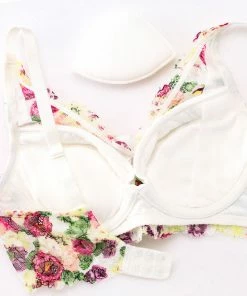 Aimerfeel Flower Lace-Up Side Support Bra BRAS