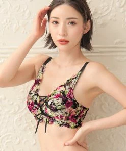 Aimerfeel Flower Lace-Up Side Support Bra BRAS