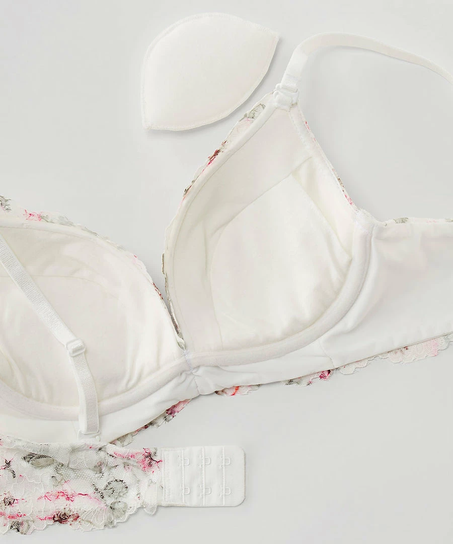 "Aimerfeel RAKU BRA(R)" Pale Flower Comfort Push Up Bra