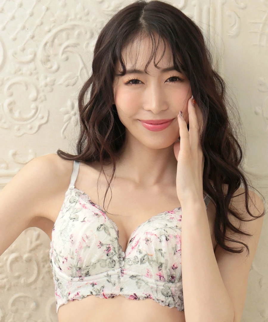 "Aimerfeel RAKU BRA(R)" Pale Flower Comfort Push Up Bra