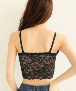 Aimerfeel Stretch Lace Bra Top (cross-open Type)