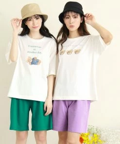 Aimerfeel SLEEP Teddy Bear Print Short Sleeve Short Pants Set