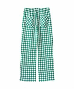 Aimerfeel Gingham Check Top-Bottom Set For Unisex
