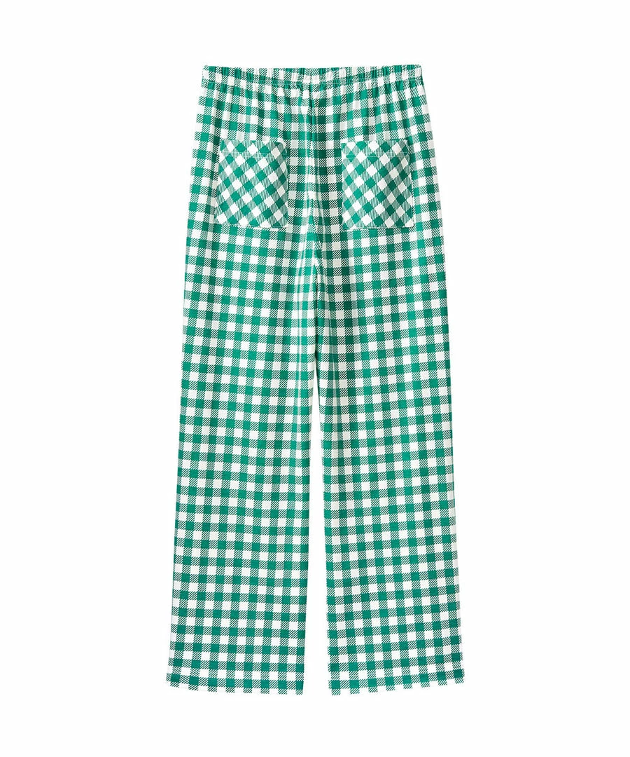 Aimerfeel Gingham Check Top-Bottom Set For Unisex