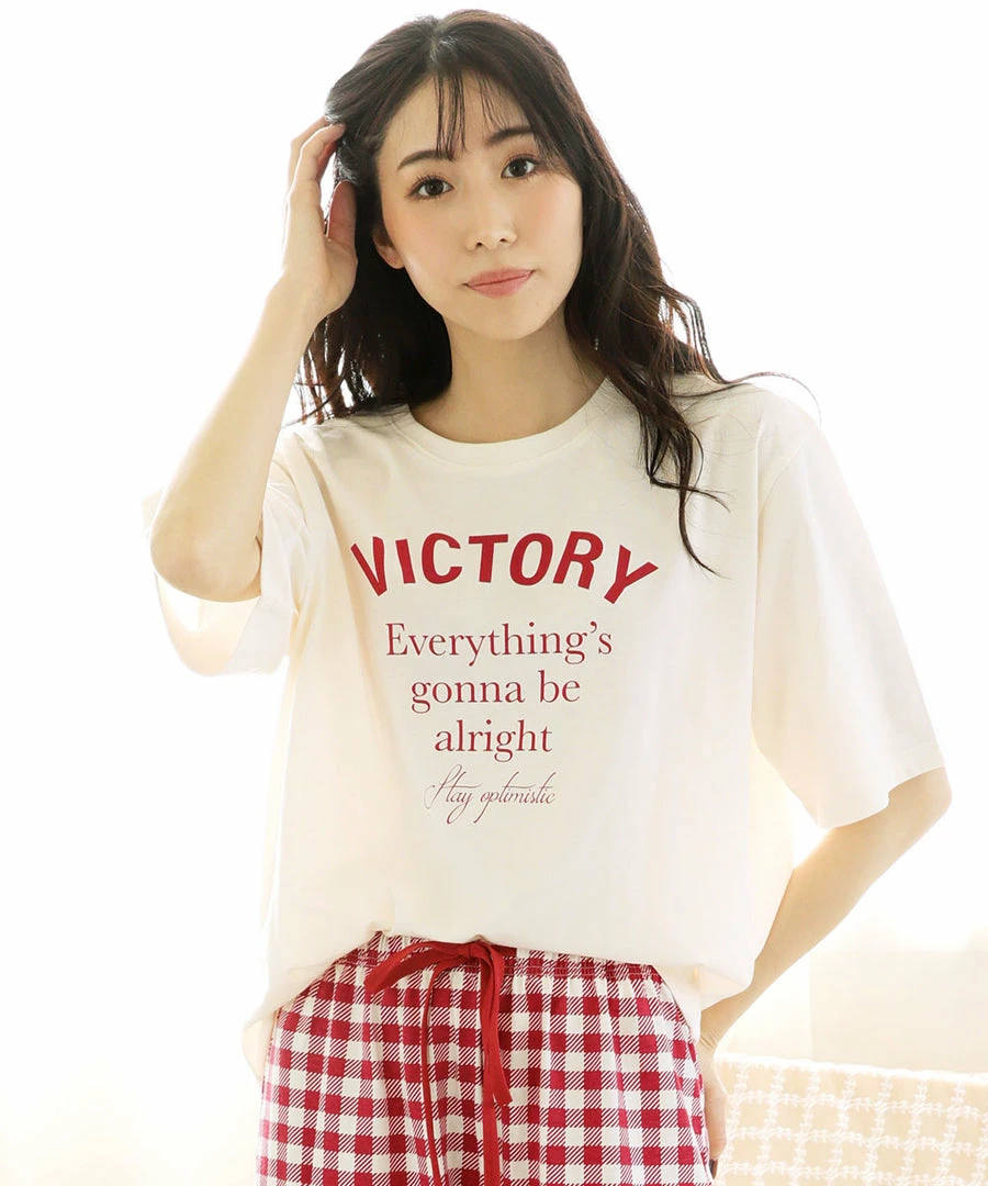 Aimerfeel Gingham Check Top-Bottom Set For Unisex