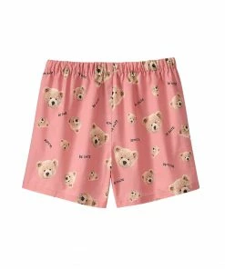 Aimerfeel Cotton 100% Short Sleeve Bear Pattern Top-Bottom Set SLEEP