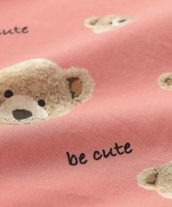 Aimerfeel Cotton 100% Short Sleeve Bear Pattern Top-Bottom Set SLEEP