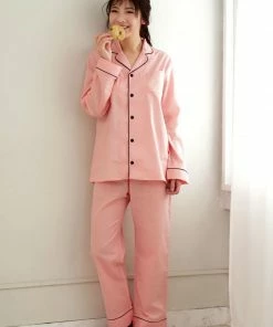 Aimerfeel Shirt Pajamas Top-Bottom Set SLEEP