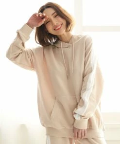 Aimerfeel SLEEP Sweat Hoodie With Lines