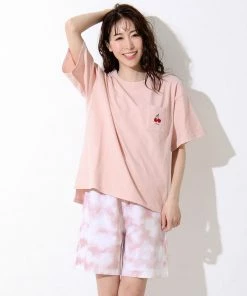 Aimerfeel Fruit Embroidery Top And Bottom Set SLEEP